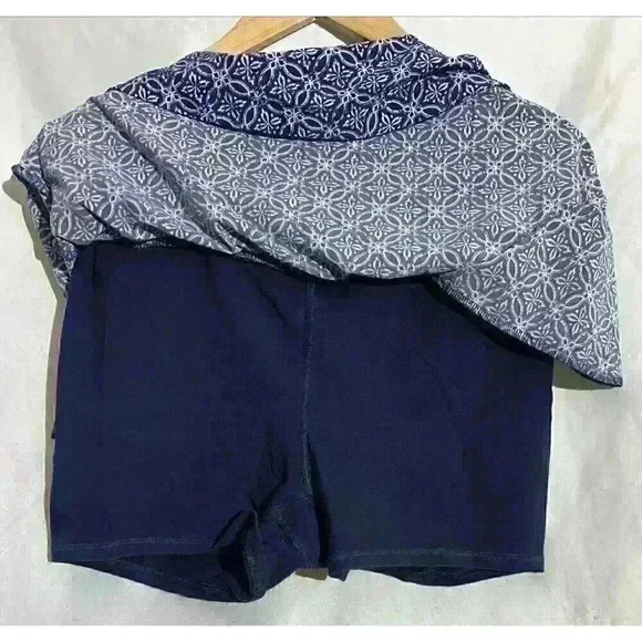 T by Talbots Faux Wrap Skort Size Mp Blue White Medallion Print Pockets - Picture 5 of 8